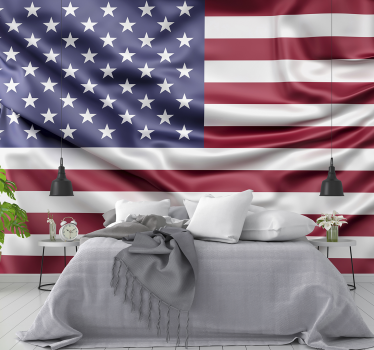 Fototapete hochzeit mit wellen der amerikanischen flagge - TenStickers