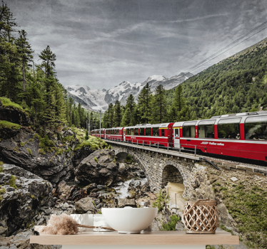 Fototapete städte bergbahnreise - TenStickers