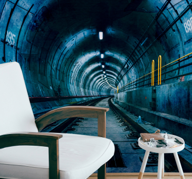 Fototapete 3D unterirdische tunnelperspektive - TenStickers