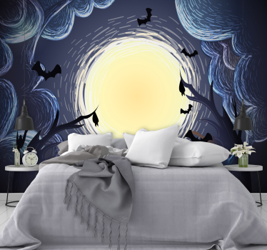 Fototapete Wand Elegante halloween fledermäuse - TenStickers