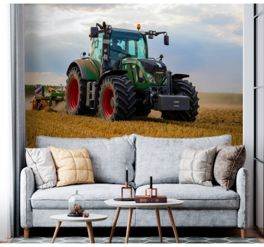 Traktorlandschaft Tapete Wohnzimmer - TenStickers