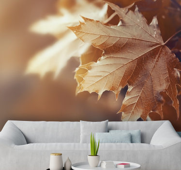 Herbstblatt Natur Wandtapete - TenStickers