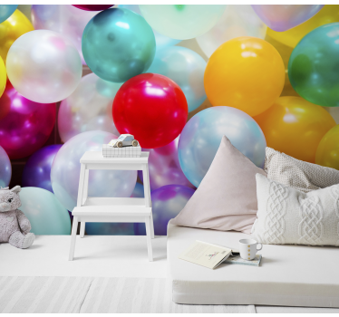 Fototapete 3D Kinder bunte Ballons - TenStickers
