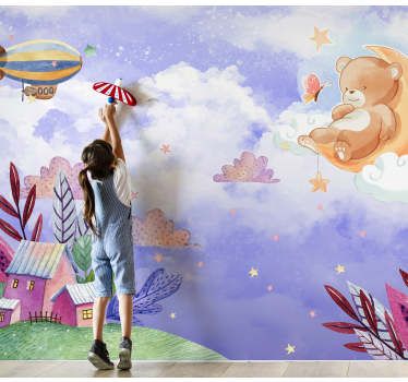 Fototapete Kinderzimmer magische Wolkenlandschaft - TenStickers