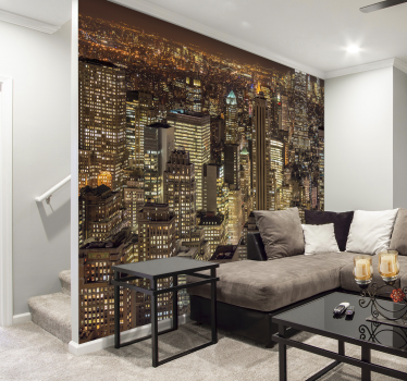 Fototapete Städte New York bei Nacht - TenStickers