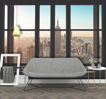 Fototapete 3D sonniger Morgen in New York - TenStickers