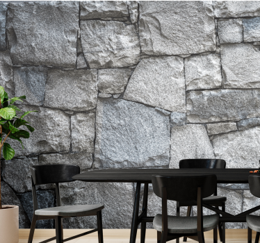 Tapete Wohnzimmer 3D Stein Granit Optik - TenStickers