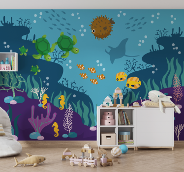 Fototapete Kinderzimmer Fische im Meer - TenStickers