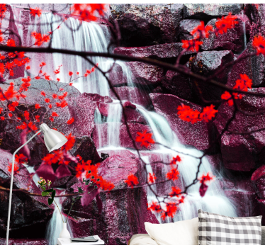 Fototapete Natur Wasserfall in Rottönen - TenStickers