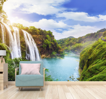 Fototapete Berg, Natur und Wasserfall - TenStickers