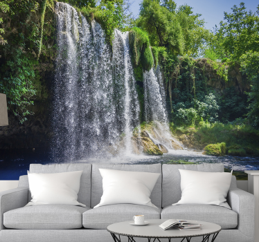 Wasserfall Fototapete idyllische Natur - TenStickers