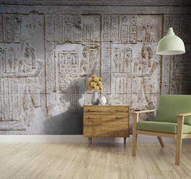 Ägyptische Figuren Tapete Wohnzimmer - TenStickers