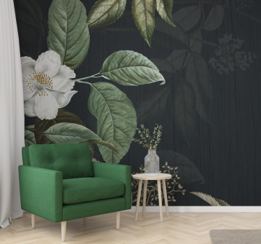 Wohnzimmer Fototapete Grüner blumenhintergrund - TenStickers