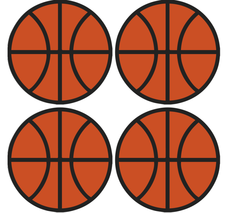 Untersetzer Modern Basketball - TenStickers