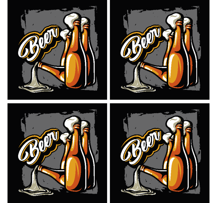 Untersetzer Bier Bierflasche - TenStickers