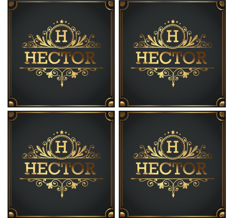 Untersetzer personalisiert Eleganz - TenStickers