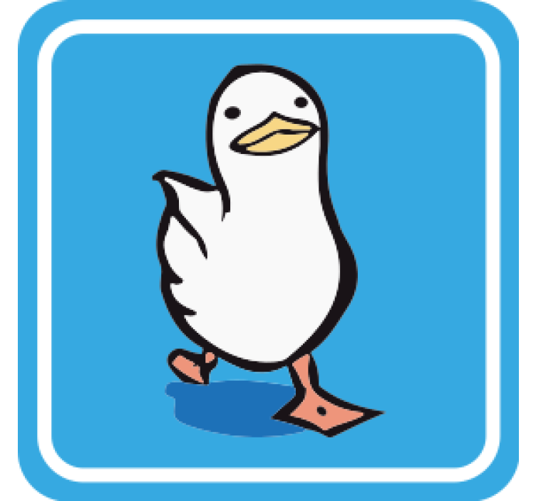 Untersetzer Geek gehende cartoon-ente - TenStickers