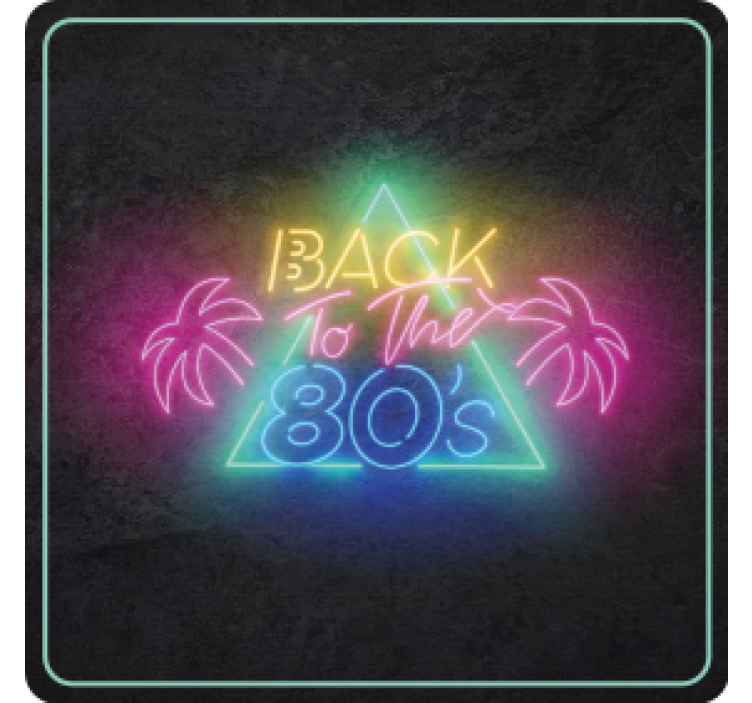 Vintage Untersetzer neon-retro der 80er - TenStickers