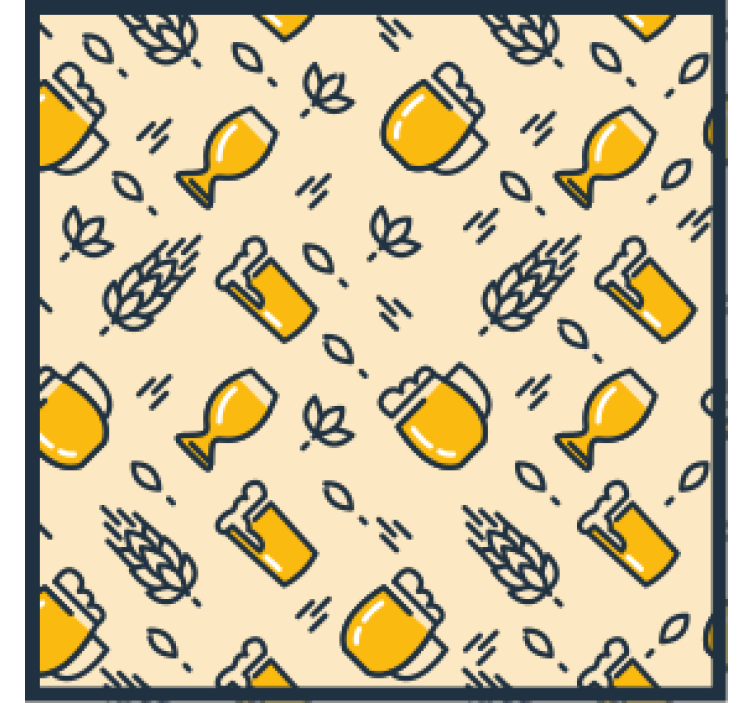 Untersetzer Bier mit Reben - TenStickers