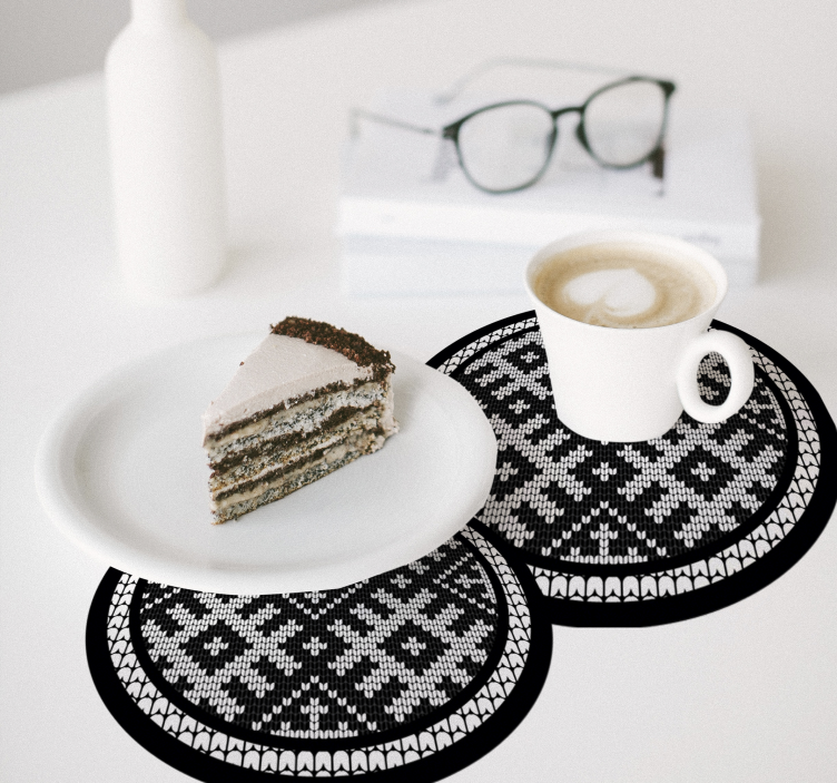 Untersetzer im strickmuster design - TenStickers