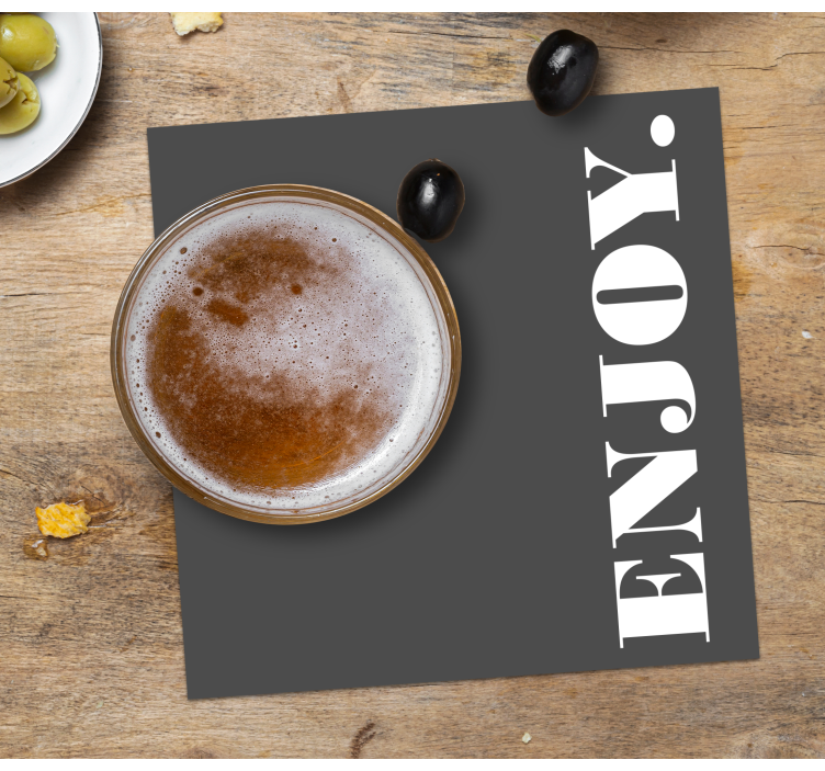 Bierdeckel dunkelgrau strukturiertes vergnügen - TenStickers