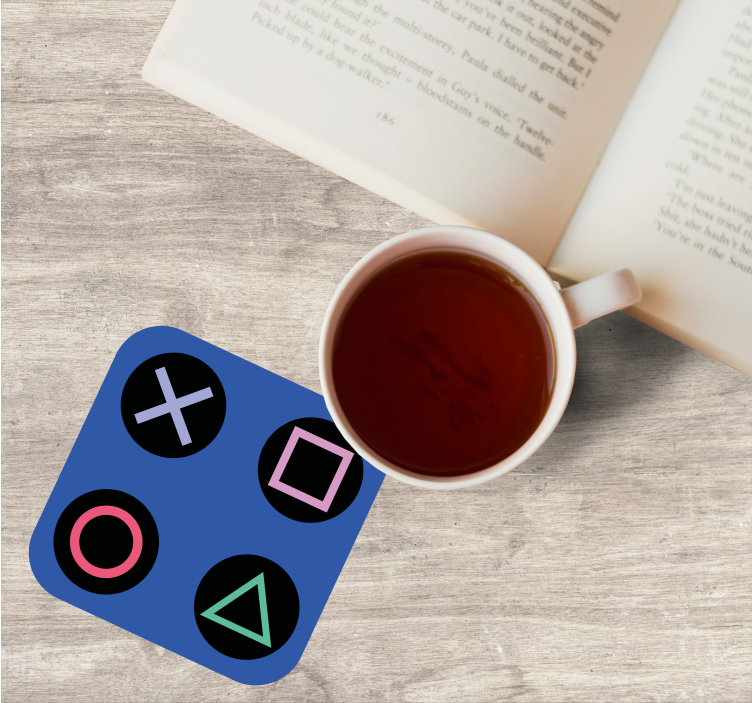 Untersetzer Freak Lustiges buntes playstation-muster - TenStickers