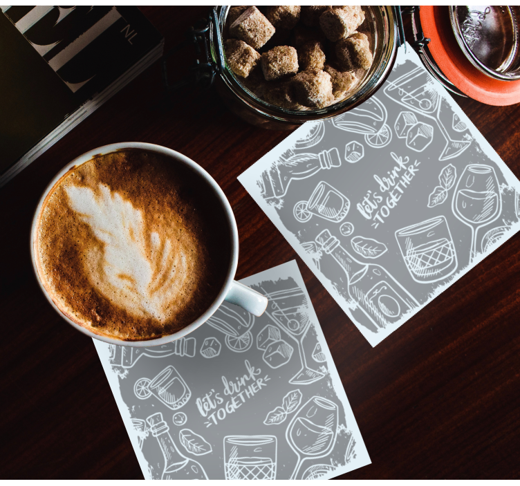 Bierdeckel für cocktails und glaswaren - TenStickers