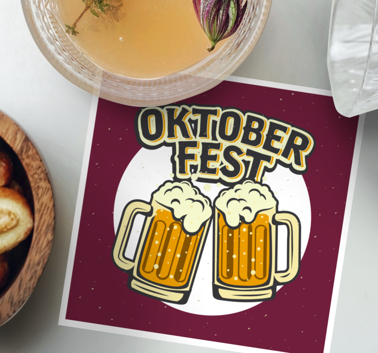 Bierdeckel für fröhliche bierkrüge - TenStickers