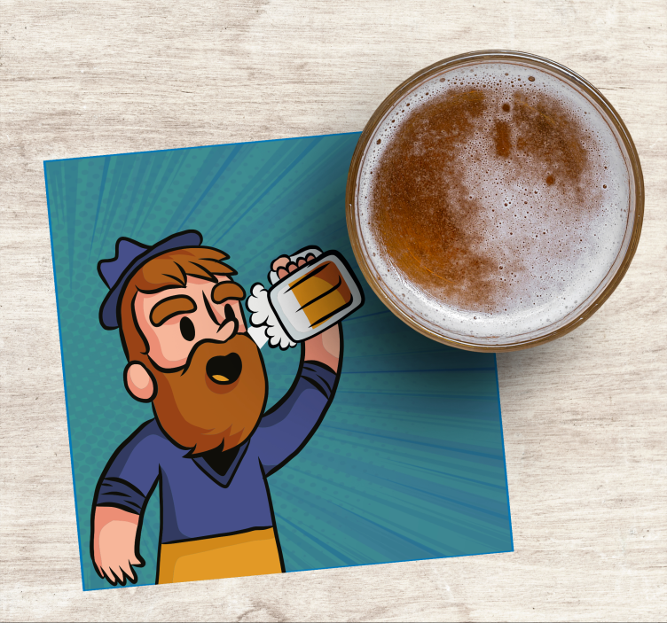 Bierdeckel für fröhliche bierliebhaber - TenStickers
