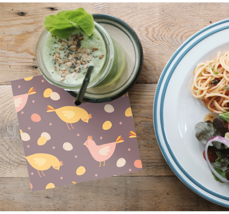 Bierdeckel hochzeit mit charmantem vogelmuster - TenStickers