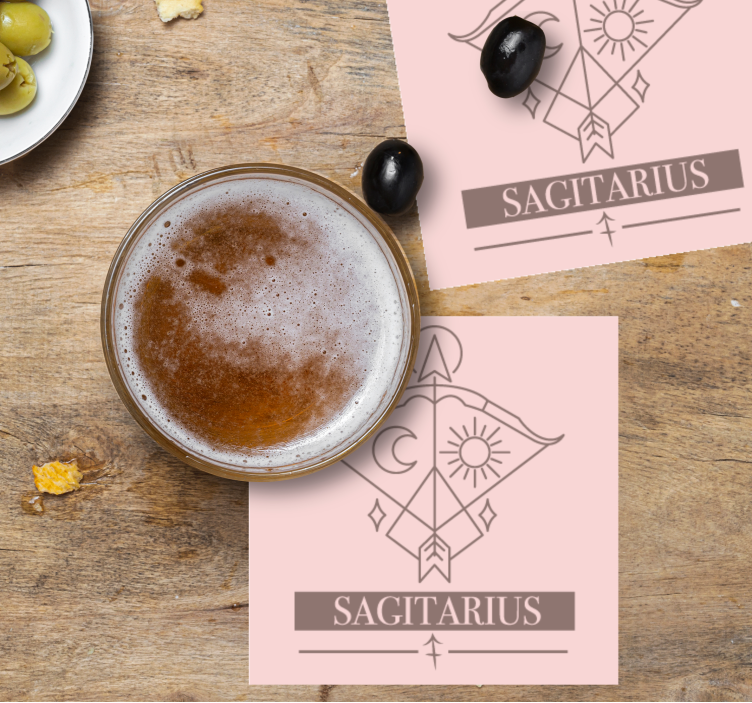 Bierdeckel mit dem sternzeichen schütze - TenStickers