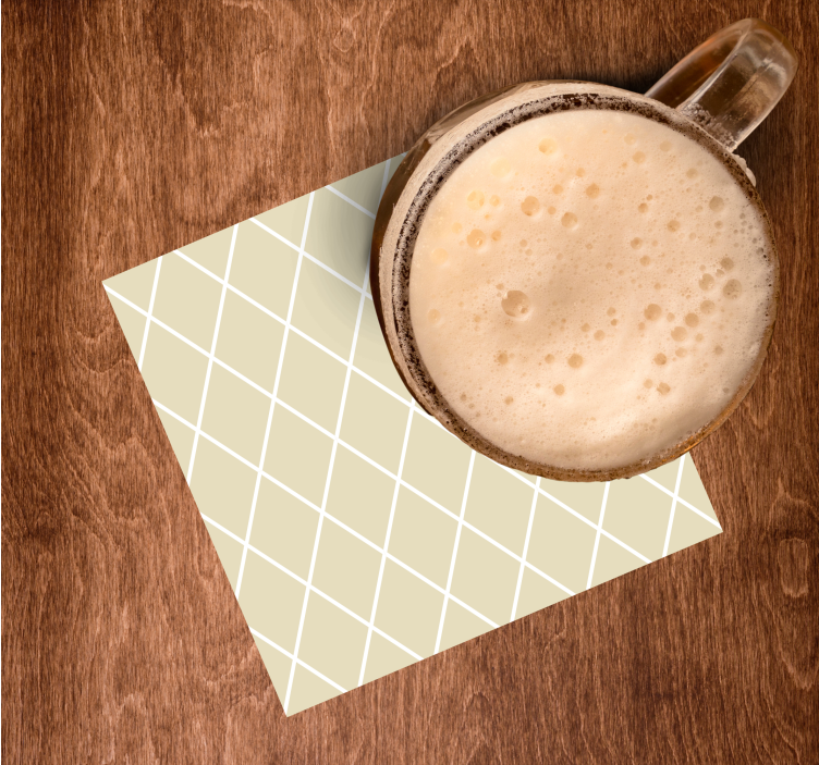 Bierdeckel mit diagonalen mustern - TenStickers