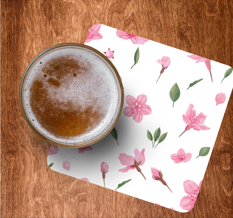 Bierdeckel mit floral inspiriertem design - TenStickers