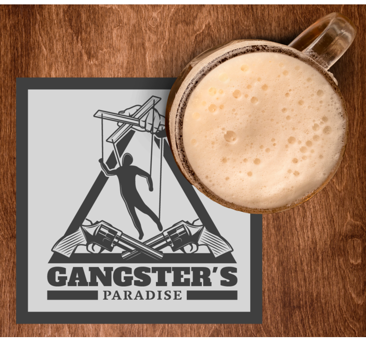 Bierdeckel mit gangster-motiv illustration - TenStickers