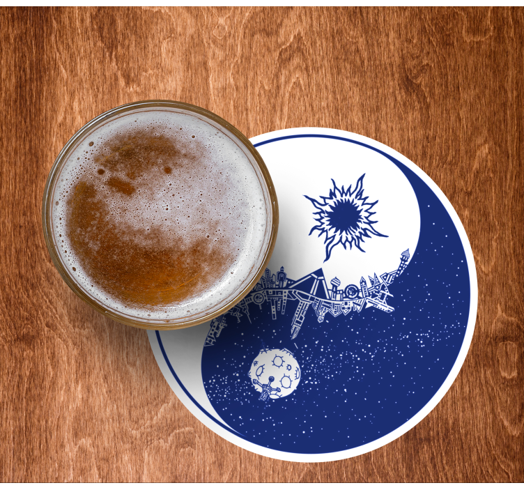 Bierdeckel mit himmlischer kosmischer szene - TenStickers