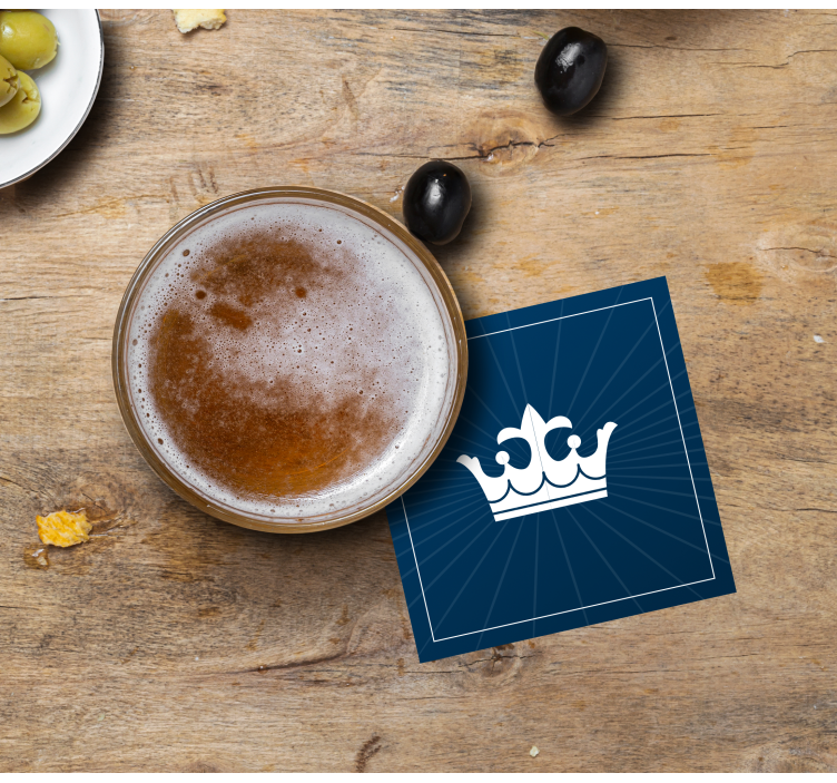 Bierdeckel mit krone emblem design - TenStickers