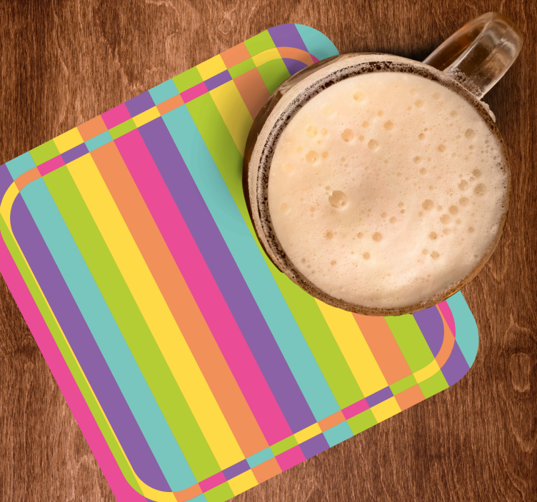 Bierdeckel mit lebhaft buntem muster - TenStickers