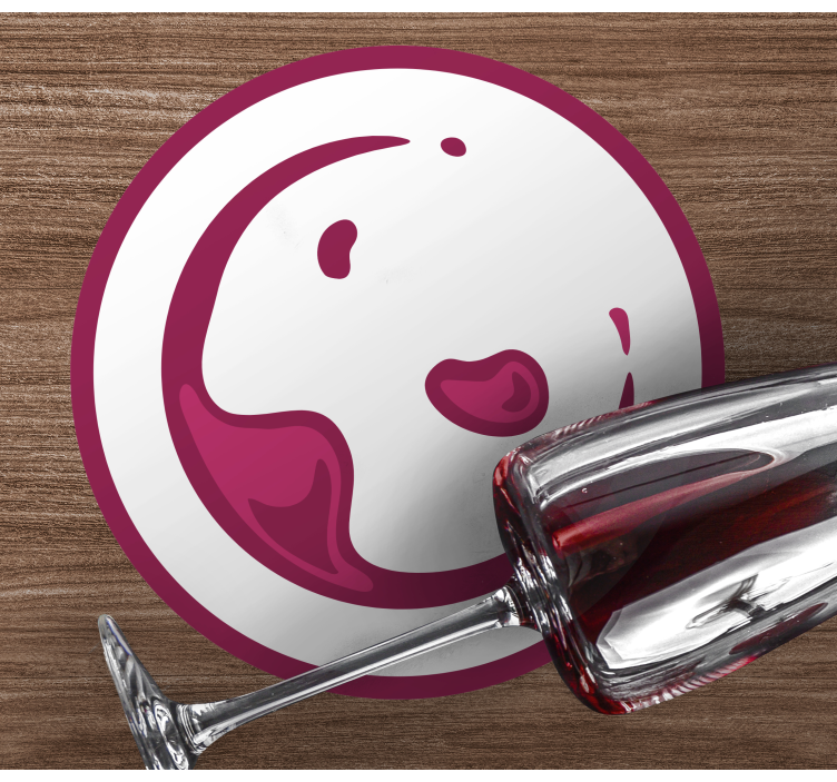 Bierdeckel mit verspieltem weinspritzer - TenStickers