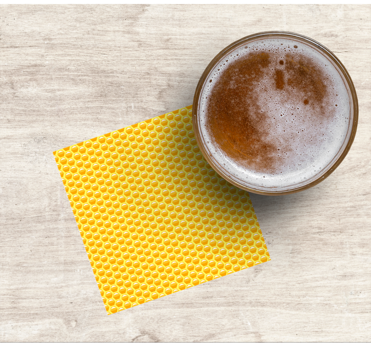 Bierdeckel mit wabenmuster oberfläche - TenStickers