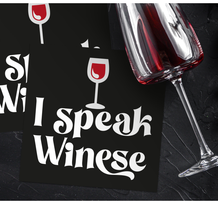 Bierdeckel mit weinglas humor - TenStickers