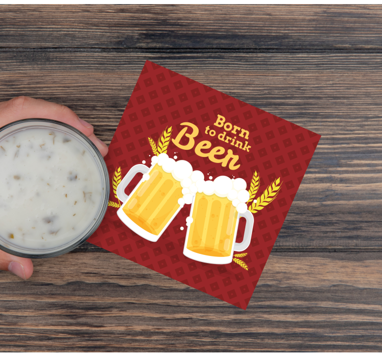 Bierdeckel prost mit bier - TenStickers