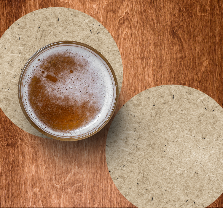 Bierdeckel set aus natürlichen fasern - TenStickers