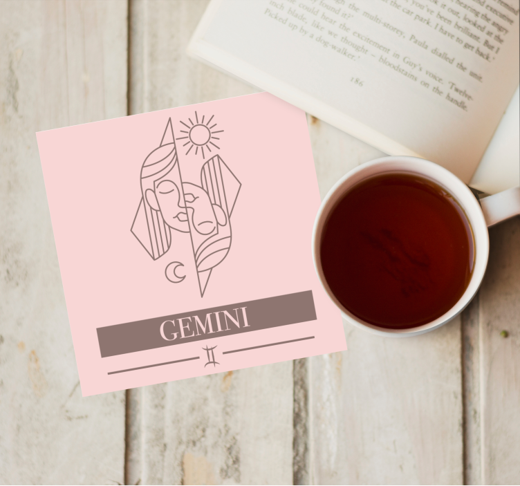 Bierdeckel sprüche duale gesichter des zodiacs - TenStickers