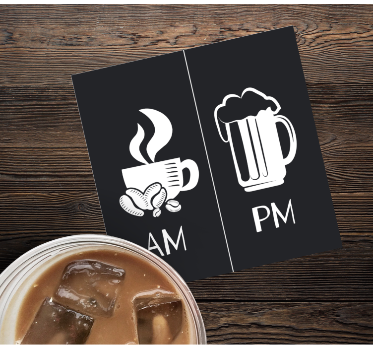 Bierdeckel sprüche für morgenkaffee und abendbier - TenStickers