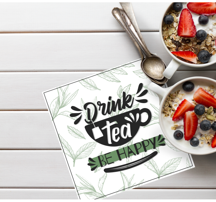 Bierdeckel sprüche mit motivierenden teetassen-zitaten - TenStickers