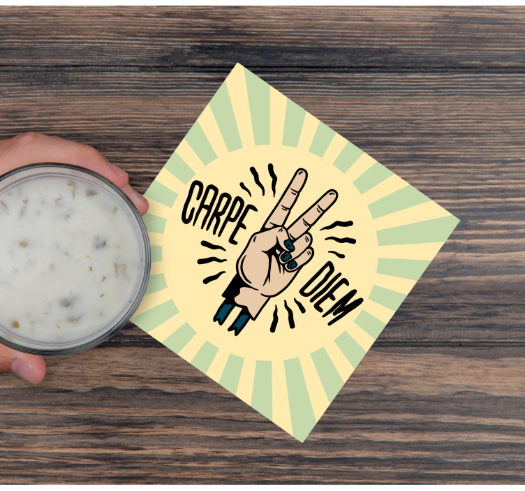 Bierdeckel sprüche mit peace hand symbol - TenStickers