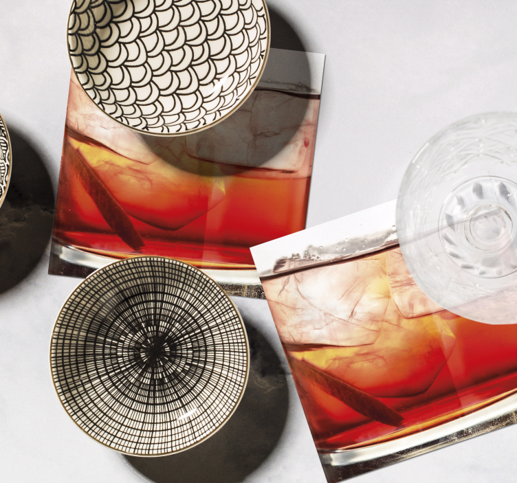 Bierdeckel whiskey auf eis präsentation - TenStickers