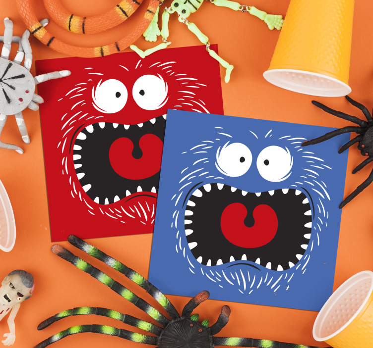 Moderne und farbenfrohe halloween-untersetzer - TenStickers