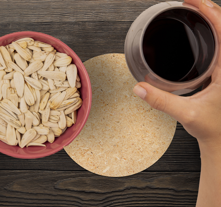 Untersetzer aus rundem naturmaterial - TenStickers