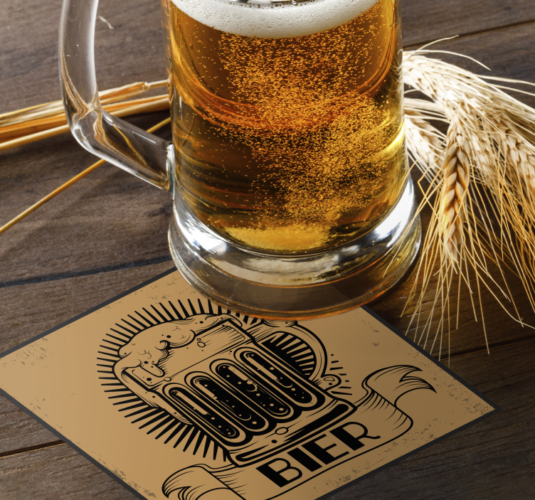 Untersetzer Bier Bierkrug - TenStickers